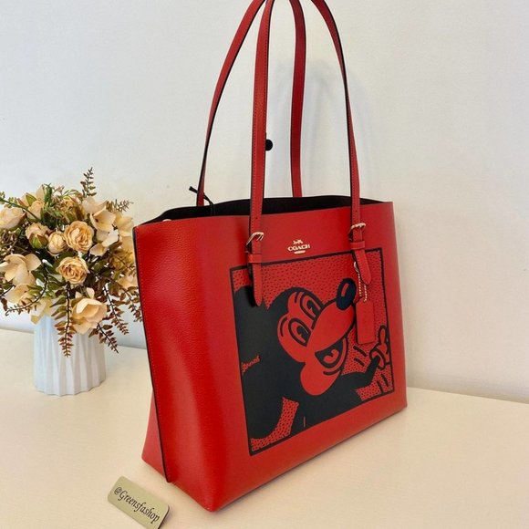 Coach Disney Mickey Mouse X Keith Haring Mollie Tote - Picture 3 of 9